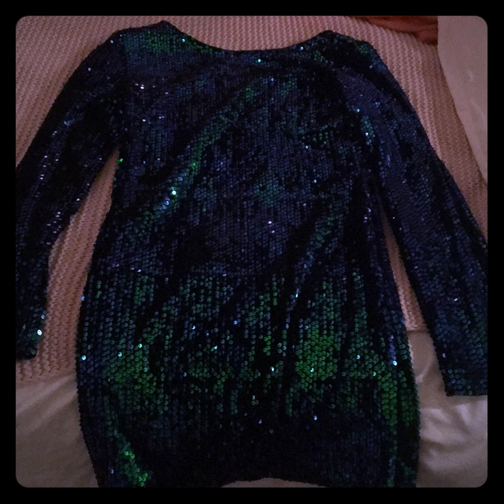 Green Sequined Dress